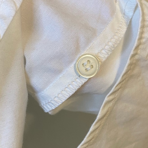 Vintage Capacity Embroidered Snowman Shoulder Pad Button Up Shirt, White, Med - Picture 8 of 14